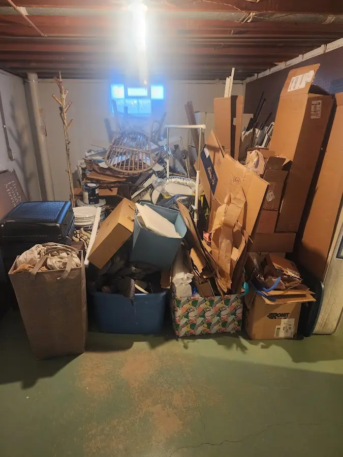 Roll-off dumpster container at job site for Yard Waste Dumpster Rental in St. Cloud